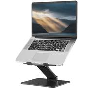 Tonmom Adjustable Laptop Stand for Desk, Metal Foldable Laptop Riser, Portable Laptop Holder, Ventilated Cooling Computer Notebook Stand Compatible with 10-17.3” Laptops