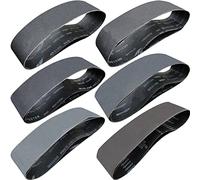 Tonmp 12 PCS 4 x 36 Inch Premium Silicon Carbide Sanding Belts Assortment- 2 Pcs Each of 80,120, 240, 400, 800,1000 Grits Knife Sharpening Sander Belt Kits for Belt Sander (4x36 inch)