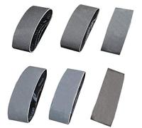 Tonmp 18 PCS 3 x 18 Inch Premium Silicon Carbide Sanding Belts Assortment- 3 Pcs Each of 80,120, 240, 400, 800,1000 Grits Knife Sharpening Sander Belt Kits for Belt Sander (3x18 inch)