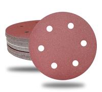 Tonmp 30 PCS 9-Inch 6-Hole Hook-and-Loop Sanding Discs Sander Paper For Drywall Sander -5 Each of 80 100 120 180 240 400 Grits