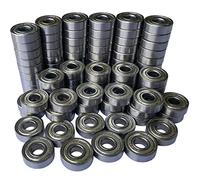 Tonmp 608-ZZ Ball Bearing - Double Metal Sealed Shielded Miniature Deep Groove Bearings for Furniture Wheel,Skateboards, Inline Skates, Scooters, Roller Blade Skates (8mm x 22mm x 7mm) (100)