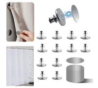 Tonnali 10 Pcs Shower Curtain Weights Magnetic with Back Tack, Keep Curtain Liners Closed&Tight to Side Walls, Windproof Stop Protect Splash Clips Heavy Strong Magnets for All Tubs