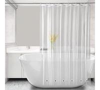 Tonnali Extra Long Shower Curtain Liner,72x82 Inch Length Clear Vinyl Plastic Tall Shower Liner Long with 6 Magnets for Bathroom, PEVA Lightweight & Waterproof with Rustproof Grommets
