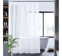 Tonnali Short Shower Curtain Liner 60 Inch Length, Frosted PEVA Plastic Waterproof Opaque Shower Liner with 3 Stronger Magnets, No Smells with Rustproof Grommets (72" W x 60" L)