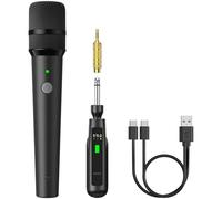 TONOR 2.4G Wireless Microphone & Receiver, Rechargeable Karaoke Microphone for Singing, 50ft / 15m Range, Cordless Handheld Mic System for Home Party, Birthday, TW-210