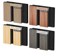TONOR 4-Pack Small Size Wood Slat Panel Color Sample Pack, 4.13"x2.95"x0.83" each, Full-Adhesive Decorative Wood Panels, Echo Absorbing, 4 Colors Sample