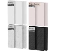 TONOR Bilayer Acoustic Panels Color Samples Pack, 4-Pack, 3.86''x3.15''x0.72'' Adhesive Wall Panel, Soundproof Tiles for Echo Absorption, Acoustical Barrier of Polyester Fiber, 4 Colors