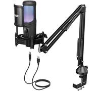 TONOR Condenser Microphone 192kHz/24Bit, USB Cardioid Computer Mic Kit with Upgraded Boom Arm for Recording, Streaming, Gaming, Podcast, Voice Over, YouTube, 200 cm Cable, TC2030