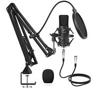 TONOR Condenser Microphone, Professional XLR Cardioid Microphone with T20 Arm, Shock Mount, Anti-Pop Filter for Recording, Podcasting, Voice-Over, Streaming, Home-Studio, Youtube (TC20)