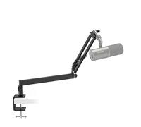 TONOR Mic Arm Desk Mount, Low Profile Boom Arm for Microphone, Adjustable Mic Stand with Desk Mount Clamp, 3/8’’ and 5/8’’ Screwadapter for Most Micr, 38 cm +35 cm, Black, T20LP