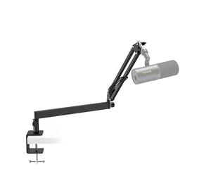 TONOR Mic Arm Desk Mount, Low Profile Boom Arm for Microphone, Adjustable Mic Stand with Desk Mount Clamp, 3/8’’ and 5/8’’ Screwadapter for Most Micr, 38 cm +35 cm, Black, T20LP