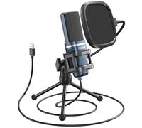 TONOR PC Microphone USB Computer Condenser Gaming Mic Plug & Play with Tripod Stand & Pop Filter for Vocal Recording, Podcasting, Streaming for iMac PC Laptop Desktop Windows Computer
