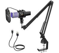 TONOR RGB USB Microphone, Cardioid Condenser Computer Mic, for Confere