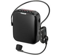 TONOR Voice Amplifier with Wireless Headset Microphone, 11h Duration Rechargeable, LED Display, 25 m Portable PA System with Wireless Mic for Teaching, Speech, Meeting,Performance,Tour Guiding K11