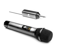 TONOR Wireless Microphone, UHF Metal Cordless Handheld Mic System with Rechargeable Receiver, 1/4” Output for Amplifier, PA System, Singing Karaoke Machine, 60 m (TW620), Grey