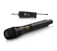 TONOR Wireless Microphones, UHF Cordless Handheld Dynamic Mics with 6.35mm Rechargeable Receiver, 60 m Range, 5 Adjustable Channels for Karaoke, Singing, DJ, Party, Speech, TW310, 1 Mic Black