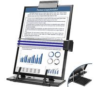 TONOS Paper Stand Document Holder - Quality Document Holder for Desk, Paper Stand for Desk When Typing, Sturdy Stainless Steel Copy Holder, Adjustable Angle, Paper Holder Stand for Desk Typing