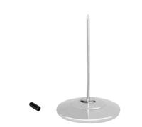 TONOS Receipt Holder, Receipt Spike for Resturaunt, Stainless Steel Bill Fork Check Spindle Memo Holder Spike with Solid Heavy-Duty Base (1 Pack), Silver