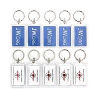 TONOS Rectangle Jw.org No Blood Double Sided Key Chain Jehovah's Witnesses Accessory 10 Pack