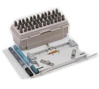 Tonosho Letter & Number Metal Stamping System with Alignment Tool & Anvil Block, A-Z & 0-9, HRC 62