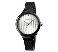 TONSHEN Analog Quartz Watch for Girl Boy Plastic Case with Rubber Band Fashion Casual Simple Design Watches (Silvery)