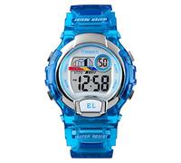 TONSHEN Children's Sport Watch for Boy and Girl 50M Waterproof Outdoor Military Multifunction LED Electronic Digital Watches Translucent Plastic Case with Rubber Band (Blue)