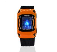 TONSHEN Children's Sports Cartoon Watch for Boy Multicolor LED Backlight 50M Waterproof Plastic Digital Watches with Rubber Band (Orange)