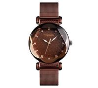 TONSHEN Fashion Stainless Steel Watch for Women and Girl Polygonal Crystal Business Casual Dress Elegant Watches Multiple Colour
