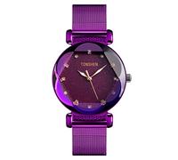 TONSHEN Fashion Stainless Steel Watch for Women and Girl Polygonal Crystal Business Casual Dress Elegant Watches Multiple Colour