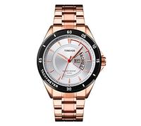 TONSHEN Mens Analog Quartz Stainless Steel Watches Calendar Week Casual Business Wristwatch (Rose)