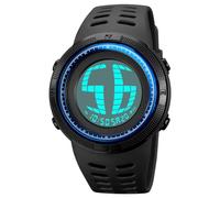 TONSHEN Mens Digital Sport Multicolor Watch Waterproof Outdoor Military Multifunction LED Electronic Stopwatch Alarm Back Light Watches (Blue)