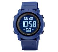 TONSHEN Mens Multifunction Digital Sport Watch Waterproof LED Electronic Double Time Stopwatch Alarm Countdown Plastic Outdoor Military Watches (Blue)