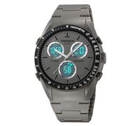 TONSHEN Mens Outdoor Sport Digital Watch Plastic Analog Quartz LED Electronic Three Time Waterproof Running Fitness Watches (Gray)