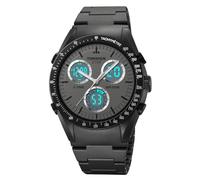 TONSHEN Mens Outdoor Sport Digital Watch Plastic Analog Quartz LED Electronic Three Time Waterproof Running Fitness Watches (Black)