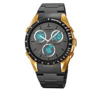 TONSHEN Mens Outdoor Sport Digital Watch Plastic Analog Quartz LED Electronic Three Time Waterproof Running Fitness Watches (Yellow)