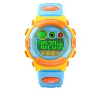 TONSHEN Multifunction Multicolor LED Back Light 50M Waterproof Outdoor Military Sport Watches for Boy Girl Electronic Digital Plastic Case with Rubber Band Simple Watch (Yellow)