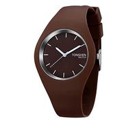 TONSHEN Simple Fashion Analog Quartz Watch Rubber Band Casual Style Wrist Watches for Women Girl 12 Colours (Brown)