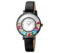 TONSHEN Womens Stainless Steel Analog Quartz Watch Wristwatches (Black)