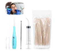 Tonsil Stone Removal Set,1 Stainless Steel Tonsil Stone Remover Tool,1 Tonsil Stone Remover with LED Light,100 Swabs and 1 Curved Irrigator Syringe to Cleaned Out Tonsil Stones Tonsil Stones Remover