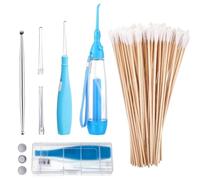 Tonsil Stone Removal Tool Set, Water Tooth Flosser, 1 Tonsil Stone Vacuum with Led Light, 1 Water Flossers for Teeth Cordless, 1 Stainless Steel Tonsil Removal Tool, 100 Long Swab