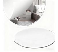 Tonsitian 2pcs Round Mirror Trays Set, 10 Inch / 25cm Circle Mirror Candle Plates Glass Mirror Tiles for Table Centerpieces, Crafts, Wedding, Party, Christmas Decorations, Party, Wall Decor