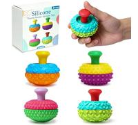TonStyle 4 PCS Fidget Toys Silicone Thumb Rocker, Textured Sensory Toy, Fidget Pad for Autism ADHD, Fidget Controller Reducer,Stress Anxiety Relief Killing Time Finger Toys Office Gift for Kids Adult