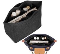 Tonsunul Bag Organiser Shopper Dark Grey L Handbag Organiser L Organiser Inner Pocket for Shopper Handbag Organiser Felt Bag Organiser with Multiple Compartments Gifts for Women