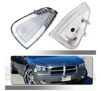 Tonsya For 2006 2007 2008 2009 2010 Dodge Charger Sxt Rt Se Srt8 Assembly Replacement OEM Front Bumper Passenger Side Marker turn signal housing Clear Lens White housing