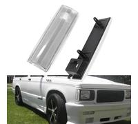 Tonsya For Chevy S10 GMC Jimmy S15 Oldsmobile Front Bumper Signal Side Marker housing Clear Lens GM2551108, GM2550116