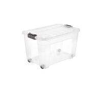 Tontarelli Flip & Store 60L Stackable Wheeled Storage Box With Lid