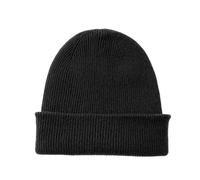 tonten 100% Pure Cashmere Dual-Layer Beanie for Women, Winter Thick Soft Warm Women's Ski Caps (Black)