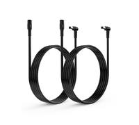 Tonton 3M DC Power Extension Cable Right Angle, 2.1mm x 5.5mm Male to Female 12V DC CCTV Extension cable, Compatible with CCTV Security Cameras, IP Cameras, DVR, Router, Printer, LED Strip(2 Pack)