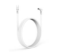 Tonton 5M DC Extension Cable 90 Degree Right Angle L-shaped Male to Female Extension Cable (1 Piece 5 m White)