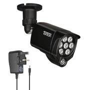 Tonton IR Illuminator 850nm Wide Angle 8-LEDs 90 Degree, 30M(100Ft) IR Infrared Flood Light for CCTV Security Cameras, Outdoor&Indoor Use, IP66 Waterproof Metal Housing, 3M Power Supply Cable(Black)